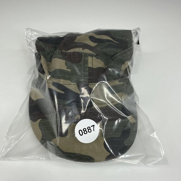 Cameo Women's Green Tan Camouflage Theme Military Cotton Canvas Fitted Hat S/M - Picture 12 of 12